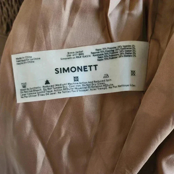 Simonett Breva Cinched Waist Blazer Size Large - Picture 6 of 6